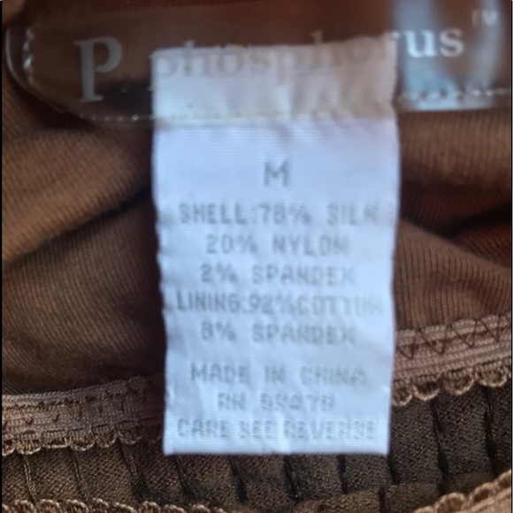 🥂P Phosphorus Silk & Sequins Tube Top, M - Picture 6 of 7